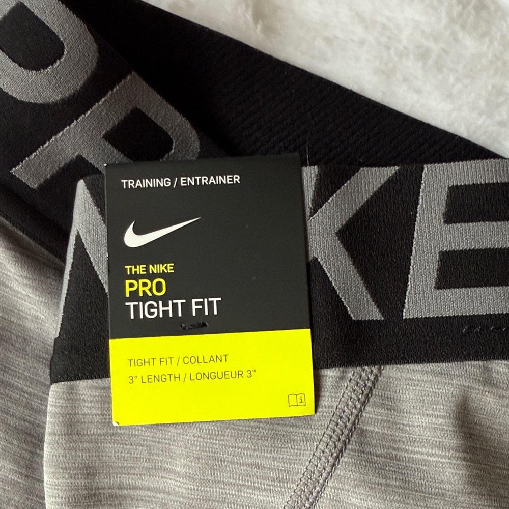 Nike PRO - New With Tags - Women's Athletic Gray Training Shorts - Picture 2 of 5